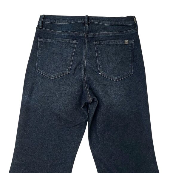 Jessica Simpson Daisy Flare Jeans Womens 10 Blue Dark Wash Stretch Raw Hem Denim - Picture 6 of 13